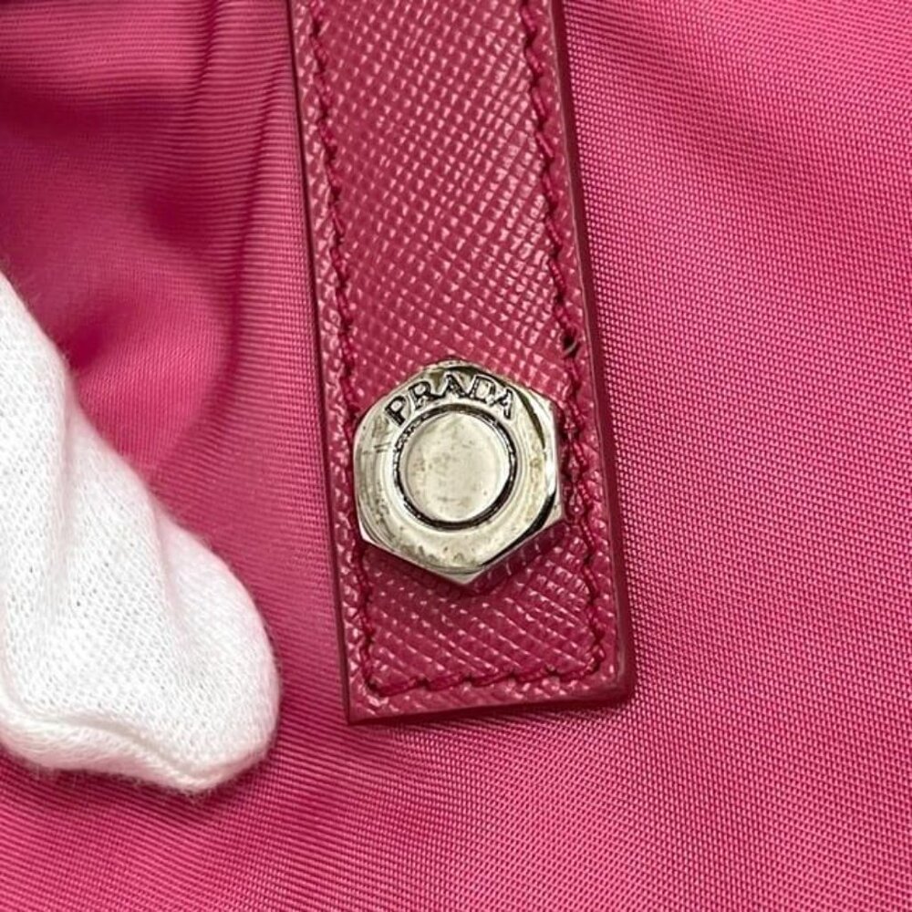 Prada Tote Bag Pink Tessuto B4605 C Nylon - Picture 8 of 10